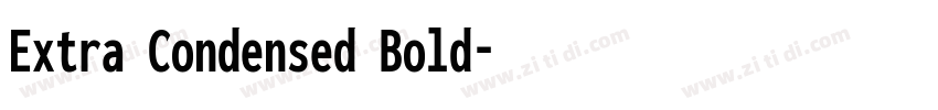 Extra Condensed Bold字体转换